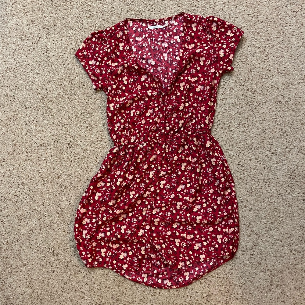 Urban outfitters floral v neck mini dress